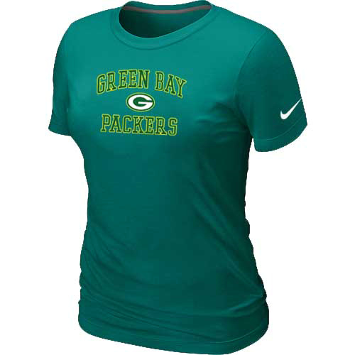 Nike Green Bay Packers Women's Heart & Soul NFL T-Shirt - Light Green